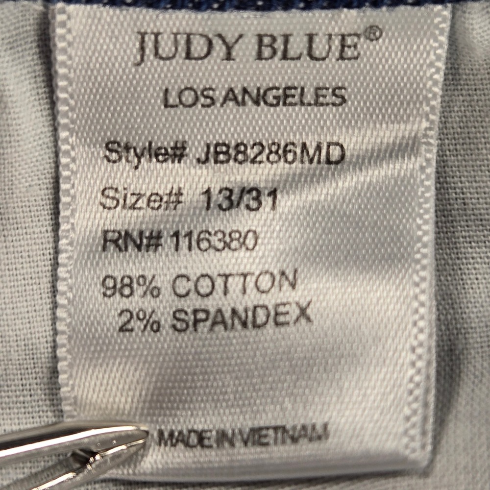 Judy Blue Boyfriend Jeans 13/31 Blue Distressed Ripped Streetwear‎ Denim Casual - Picture 11 of 12